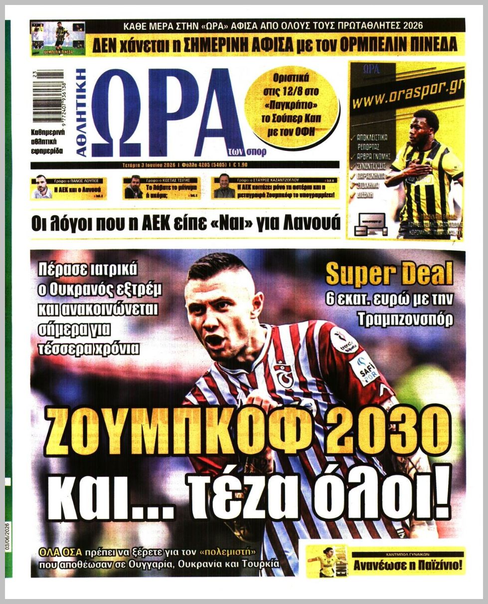 Η ώρα των Σπορ-03062026