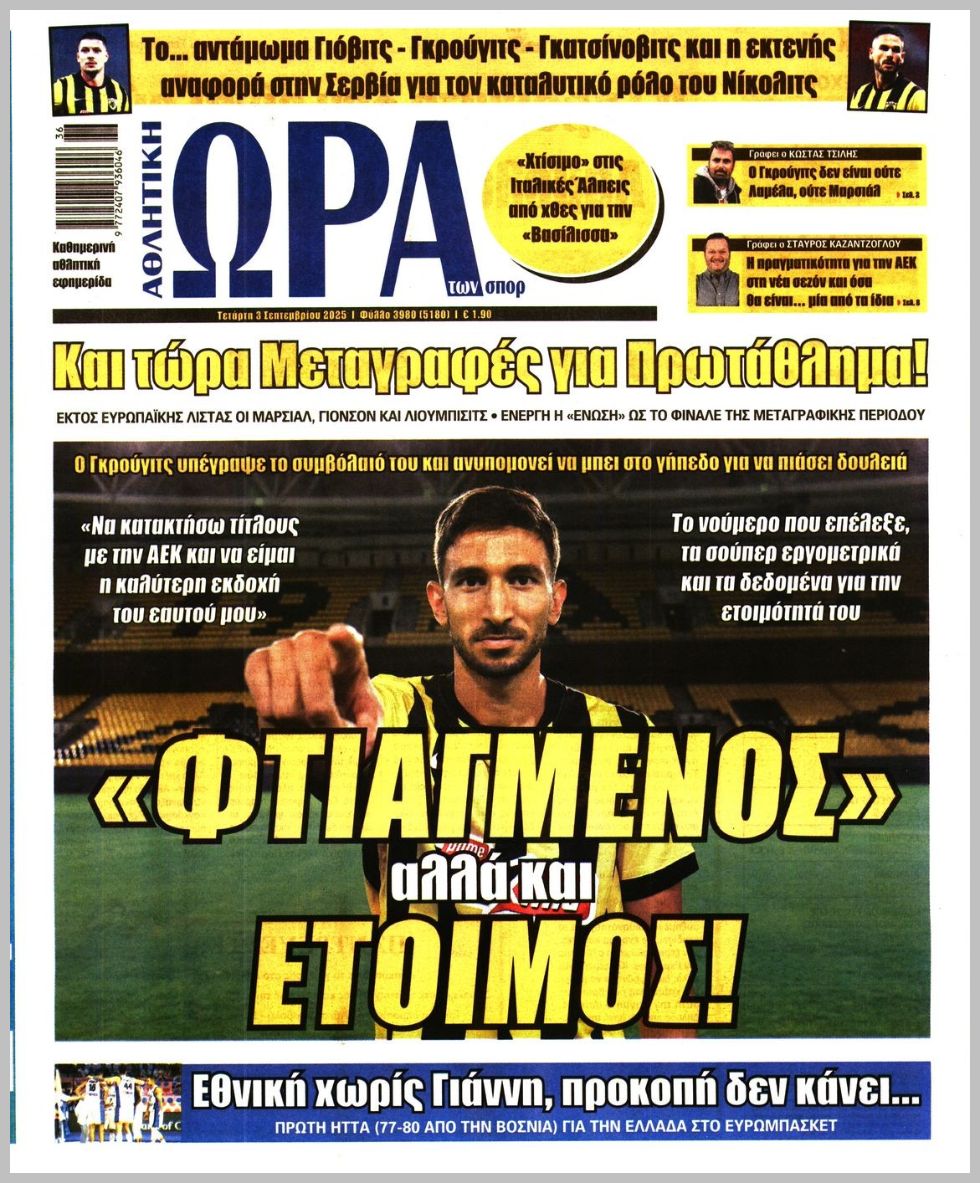Η ώρα των Σπορ-03092025