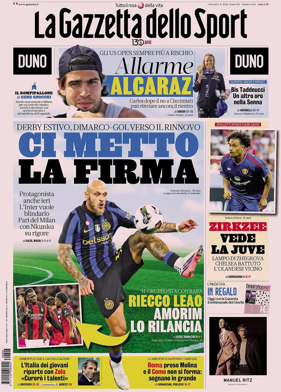 GAZZETTA DELLO SPORT-06082026