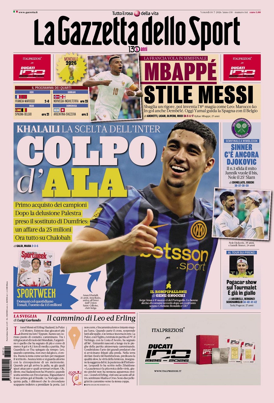GAZZETTA DELLO SPORT-10072026