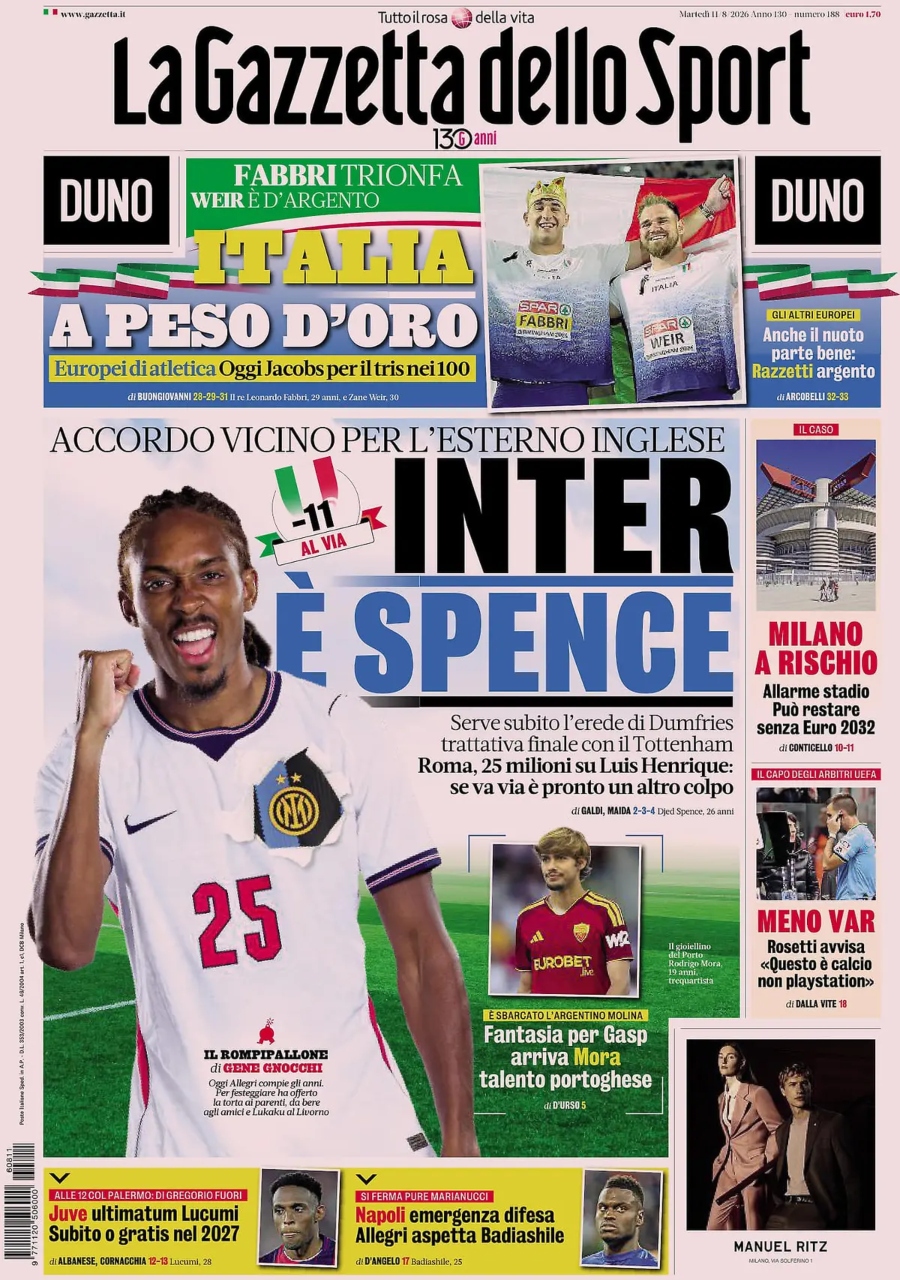 GAZZETTA DELLO SPORT-11082026