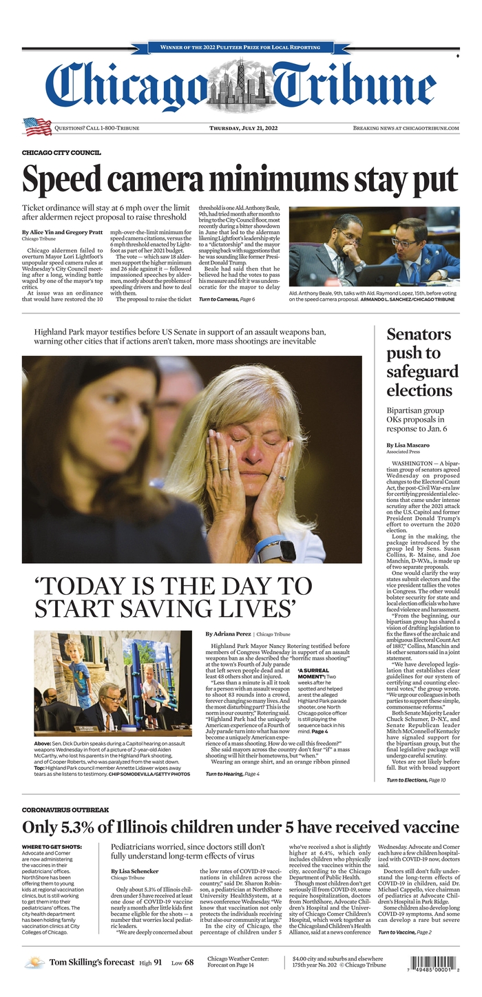 Πρωτοσέλιδα εφημερίδων και Περιοδικών